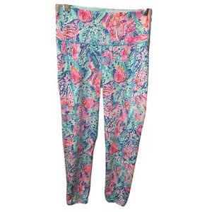 LILLY PULITZER Weekender High Rise Midi Leggings TREASURE TROVE Size Small